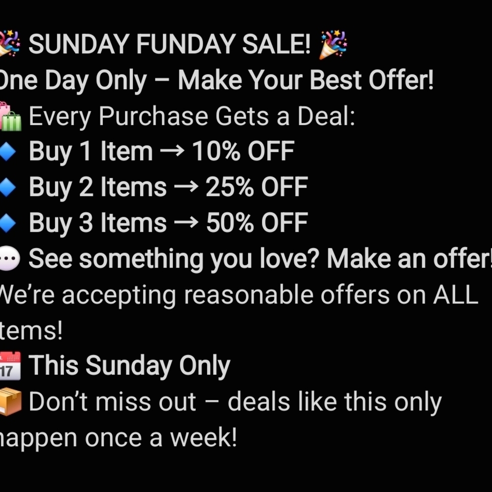 Exciting Sunday Funday Offer Banner